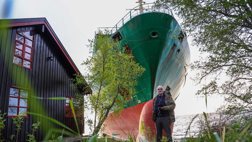 Ship happens: Man awakes to find 443-foot cargo vessel ran aground in his backyard