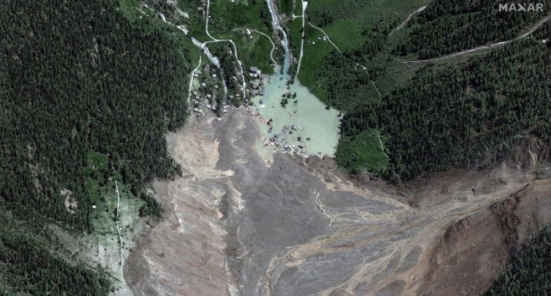 Swiss village buried in glacier collapse