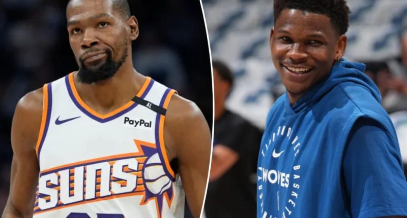 Timberwolves expected to pursue Kevin Durant to pair with Antony Edwards in potential blockbuster