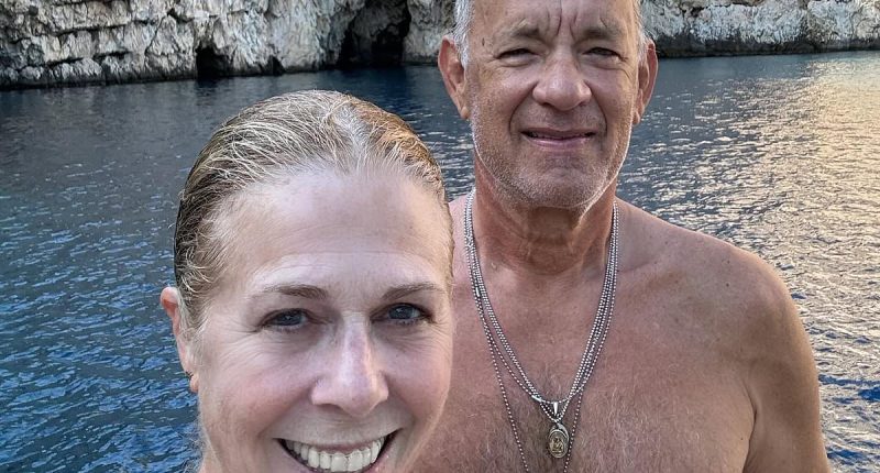 Tom Hanks, 68, goes shirtless in 37th wedding anniversary post