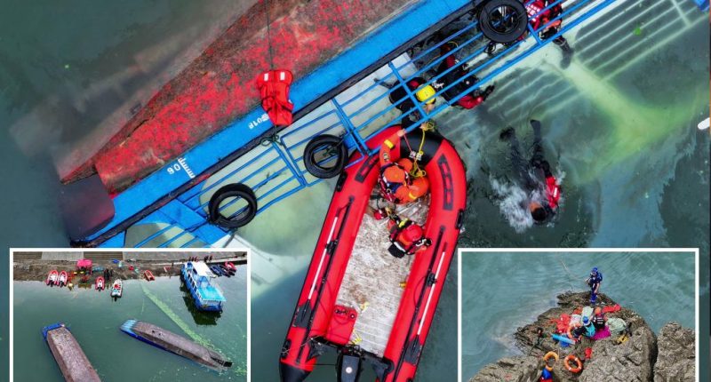 Tourist boats capsize in sudden storm in southwest China, leaving 10 dead