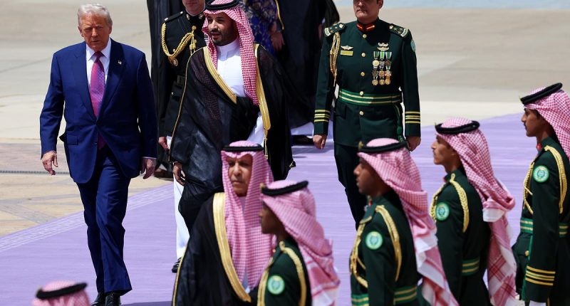Trump arrives in Saudi Arabia for a lavish state visit