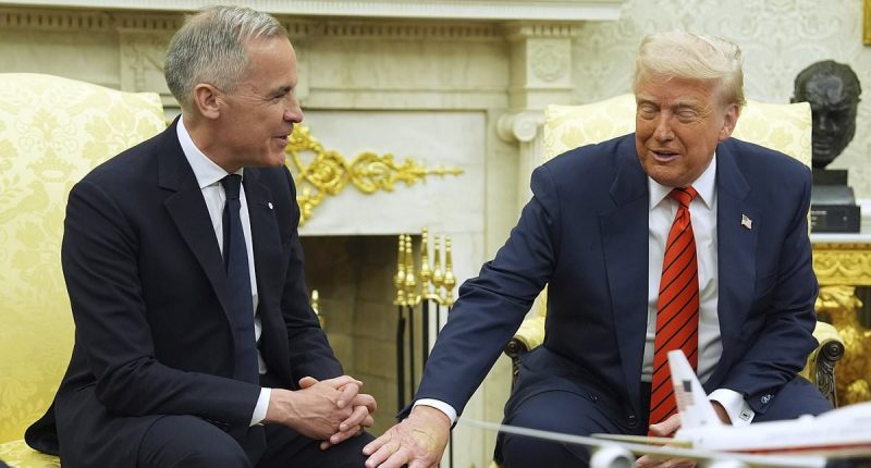 Trump dominated 'weak' Carney with 'knee pat' - body language expert