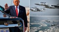 Trump gets 8-fighter jet escort as Air Force One arrives in Qatar