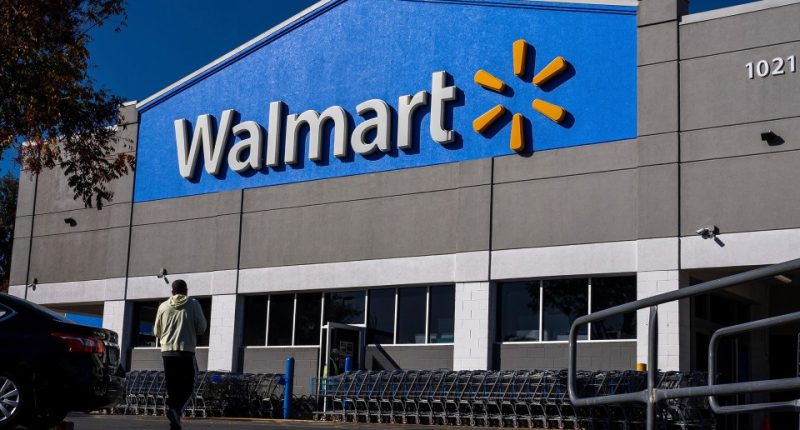 Walmart store exterior in Martinez, California.
