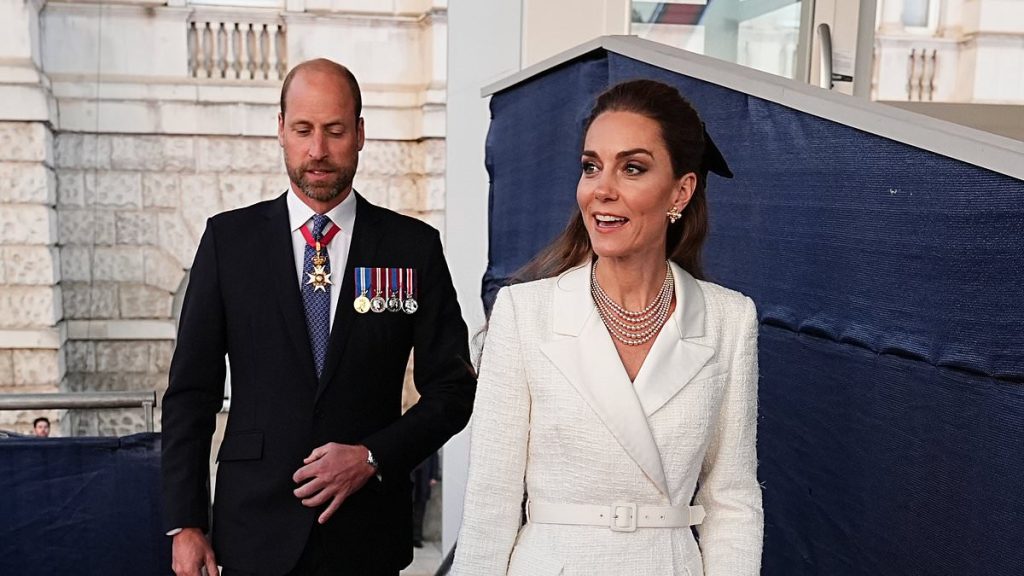 William and Kate beam as they step out for VE Day concert