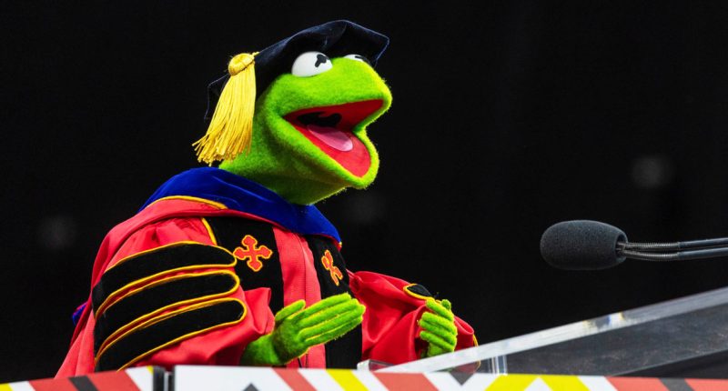 'Leap together,' Kermit the Frog says in commencement address at University of Maryland graduation