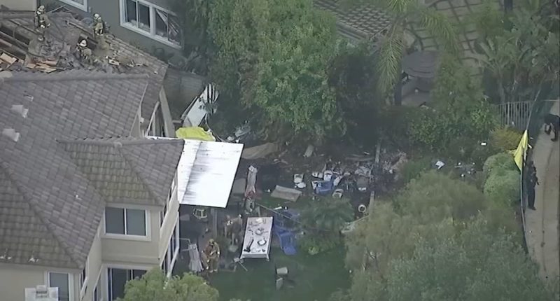 2 people, 1 dog killed after small plane crashes into homes in Simi Valley, California, officials say