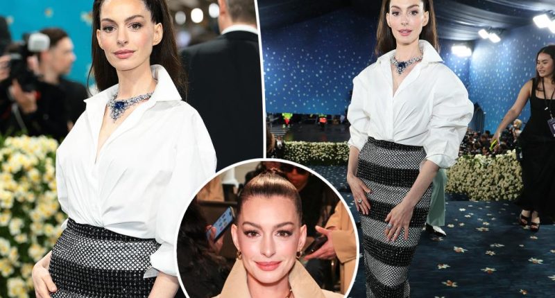 Anne Hathaway, 42, looks half her age at Met Gala 2025 after sparking plastic surgery rumors
