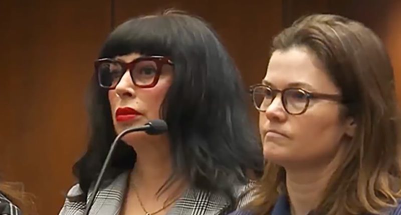 Author and wife of Weezer bassist appears in court with charges yet to be filed