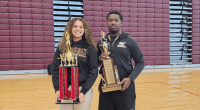 Brown, Truell receive huge awards in front of senior class