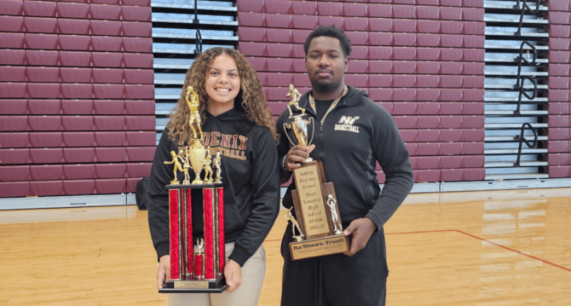 Brown, Truell receive huge awards in front of senior class