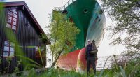 Cargo ship that narrowly missed house refloated in Norwegian fjord