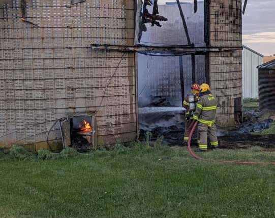 Champaign Co. building fire caused by 'active burn pile' and 'windy conditions'