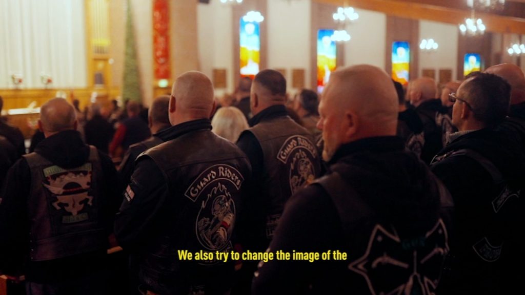 Chicago biker clubs receive holy blessing at Our Lady of Czestochowa Shrine in Merrillville, Indiana ahead of riding season
