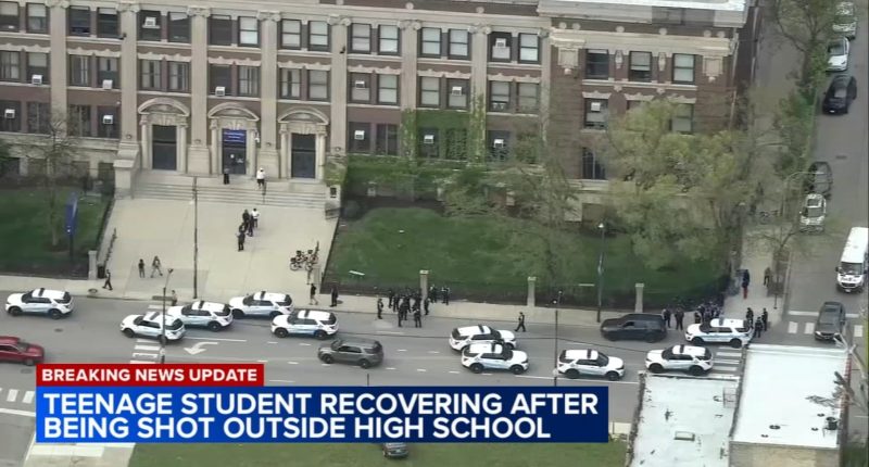 Chicago shooting: Teen boy shot near Wendell Phillips Academy High School on East 37th Street in Bronzeville, police say