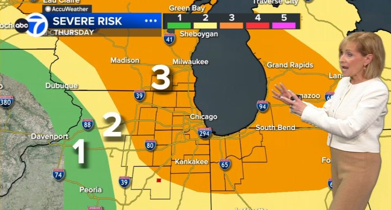 Chicago weather forecast today includes conditional severe threat, risk of large hail, lighting during Beyoncé concert