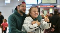 Chris Hughes sweetly welcomes JoJo Siwa back to the UK
