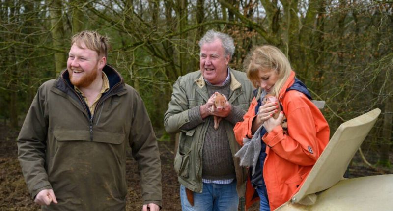 Clarkson's Farm star Kaleb Cooper 'attacked' by pigs in clip from new series