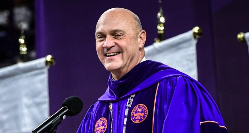 Clemson president is bowled over by his daughter's big moment