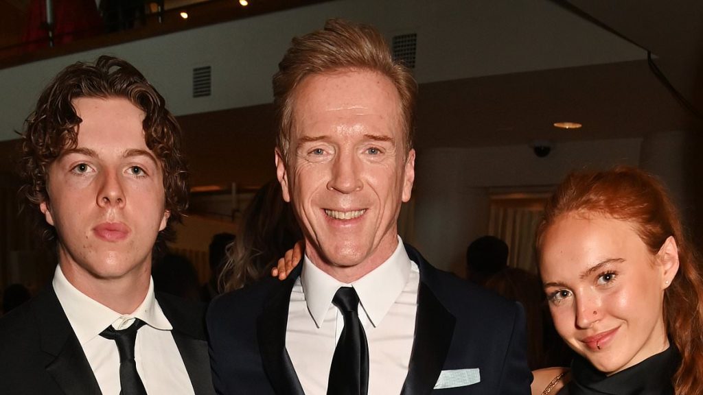 Damian Lewis and his kids make rare appearance for the BAFTAS