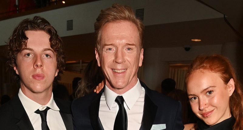 Damian Lewis and his kids make rare appearance for the BAFTAS