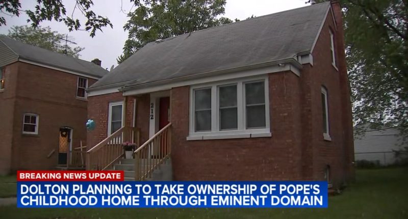 Dolton, IL plans to take ownership of Pope Leo childhood home at 212 East 141st Place through eminent domain
