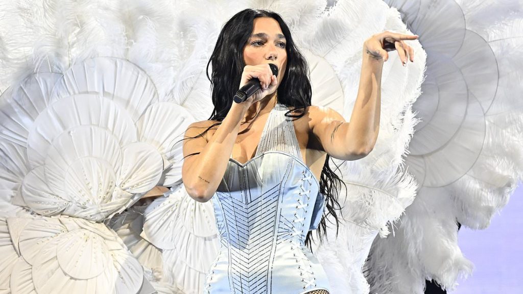 Dua Lipa puts on a racy display with incredible figure in France