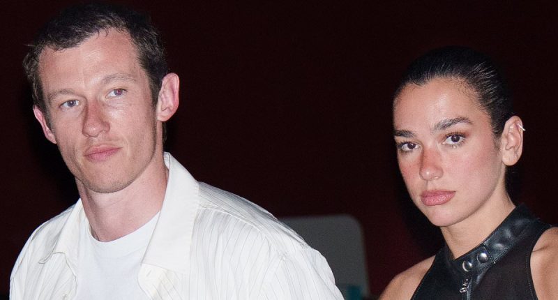 Dua Lipa sizzles in black leather mini dress as she and fiancé Callum Turner enjoy date night in NYC