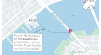 Federal officials investigating Mexican tall ship's crash into Brooklyn Bridge