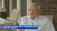 Former Illinois Governor George Ryan dead at 91, recently moved into hospice care, former House Republican leader Jim Durkin says