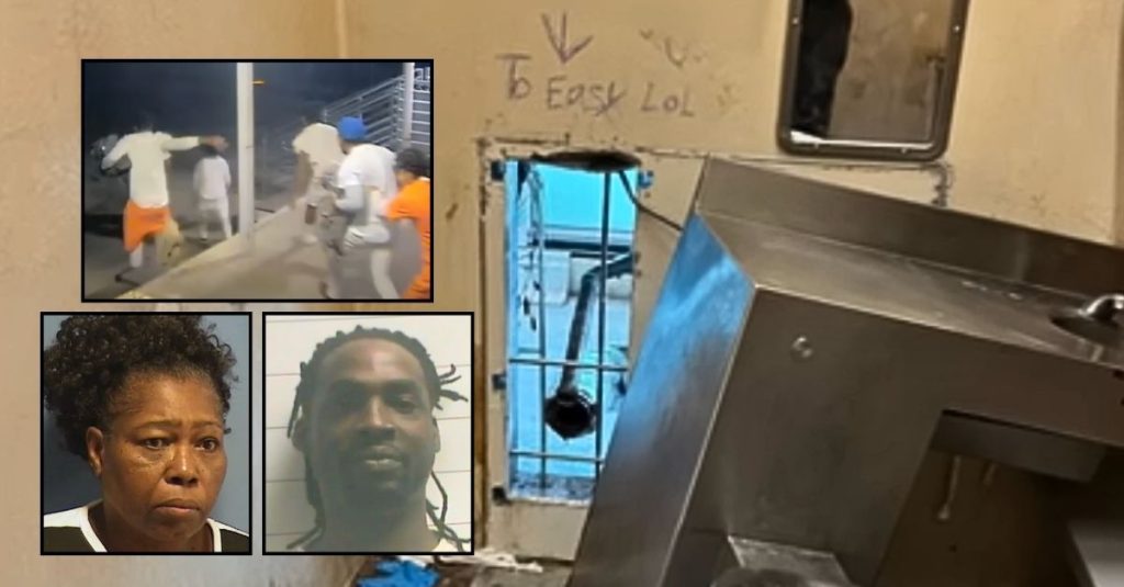 Grandma caught 'assisting' inmate from mass escape: Cops