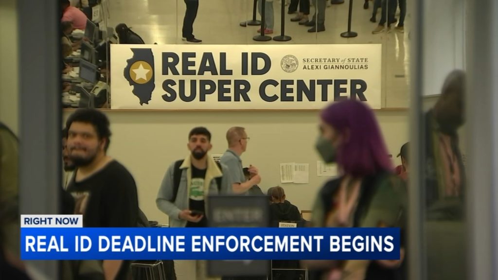 Illinois residents rush to get REAL ID as deadline arrives, with DMV lines, including outside Loop Super Center