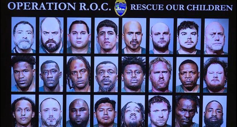 Jacksonville sheriff: 24 arrested in undercover child sex sting operation