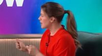Kelly Clarkson reveals her fit figure in a tiny miniskirt and red top on talk show set after 60-pound weight loss