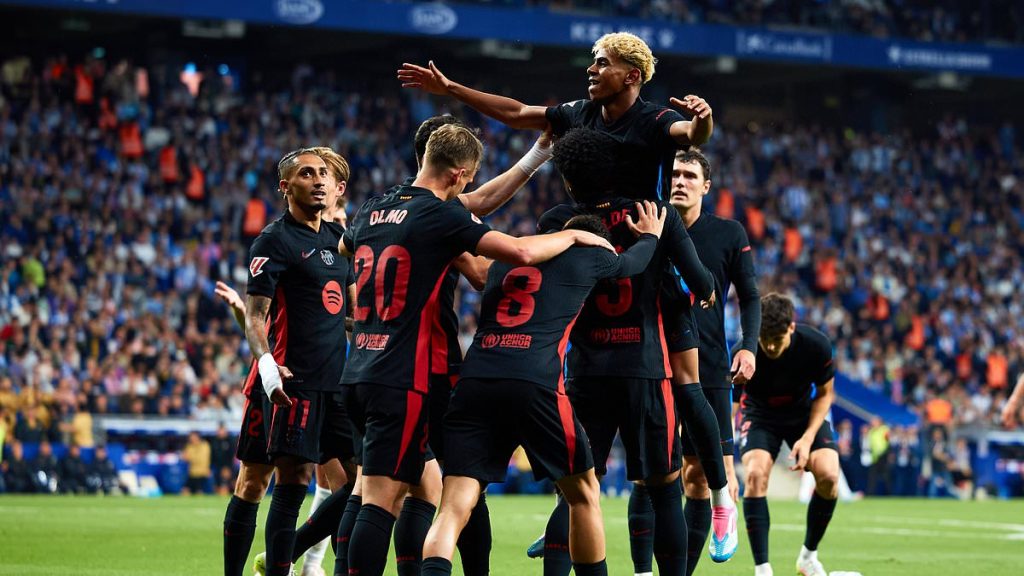 Lamine Yamal stunner delivers LaLiga title for Barcelona at the home of their rivals... who turn on the sprinklers to dampen celebrations as Hansi Flick FUMES at his players