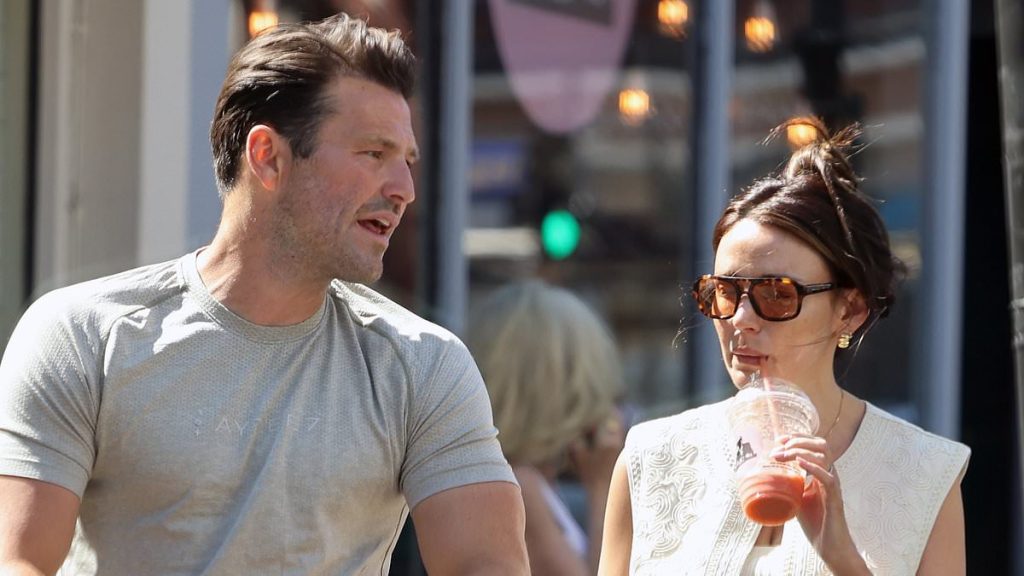 Michelle Keegan and Mark Wright enjoy lunch in Hampstead with daughter