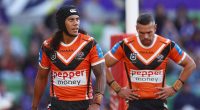 NRL star's dad sounds alarm bells over the future of one player in the wake of Wests Tigers thrashing by Melbourne