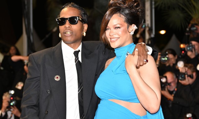 PREGNANT RIHANNA SHOWS OFF BABY BUMP AT CANNES WITH A$AP ROCKY