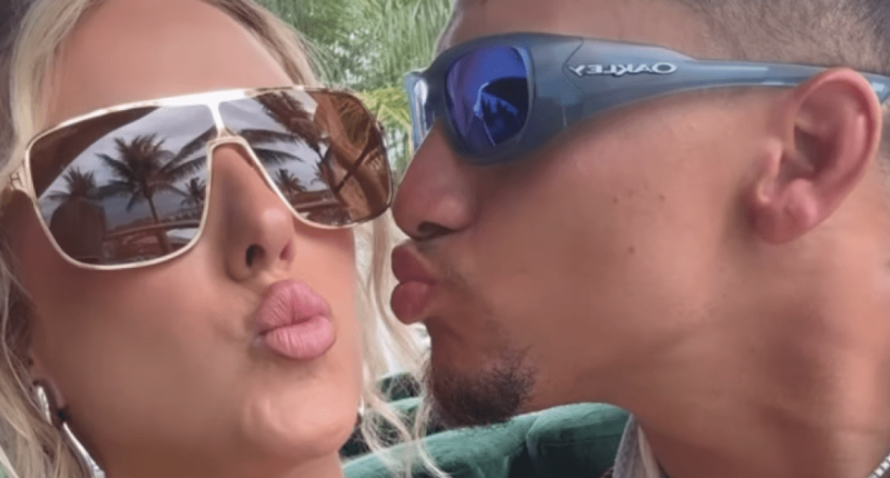 Patrick Mahomes and Wife Brittany Pack on the PDA at F1 Race in Miami