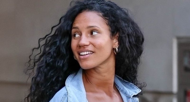 Pregnant Vick Hope seen for the first time since confirming she is expecting her first child with husband Calvin Harris