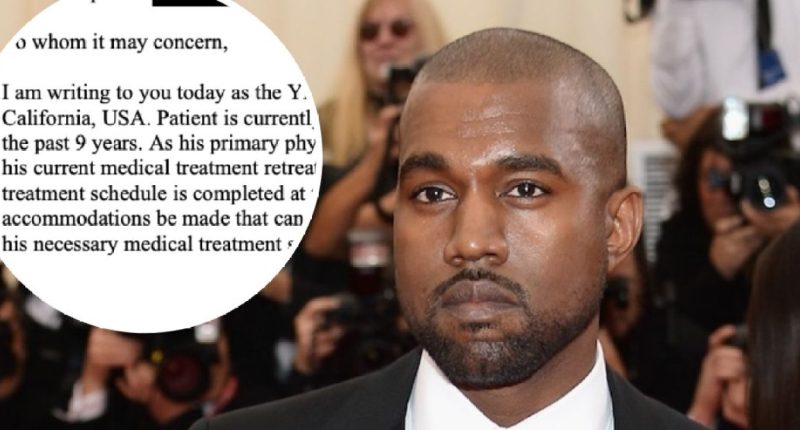 Read Kanye West’s Doctor’s Note Over His ‘Treatment’ at Luxury Retreat