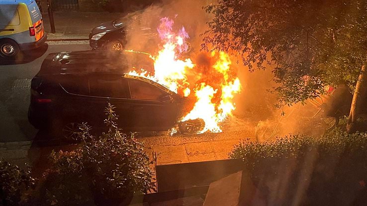 Revealed: Keir Starmer's sister-in-law was staying at 'firebombed' £2m house - as it emerges he sold 'torched' SUV to neighbour last year