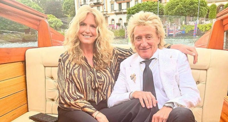 Rod Stewart and Penny Lancaster head off for 'romantic weekend' in cosy snaps