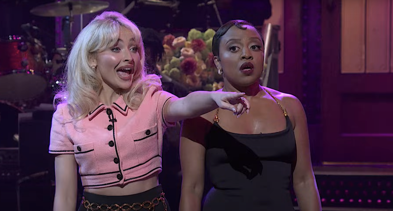Sabrina Carpenter Interrupts ‘Saturday Night Live’ Monologue for Cameo