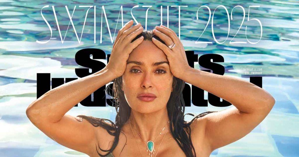 Salma Hayek Makes Her Sports Illustrated Swimsuit Cover Debut at 58