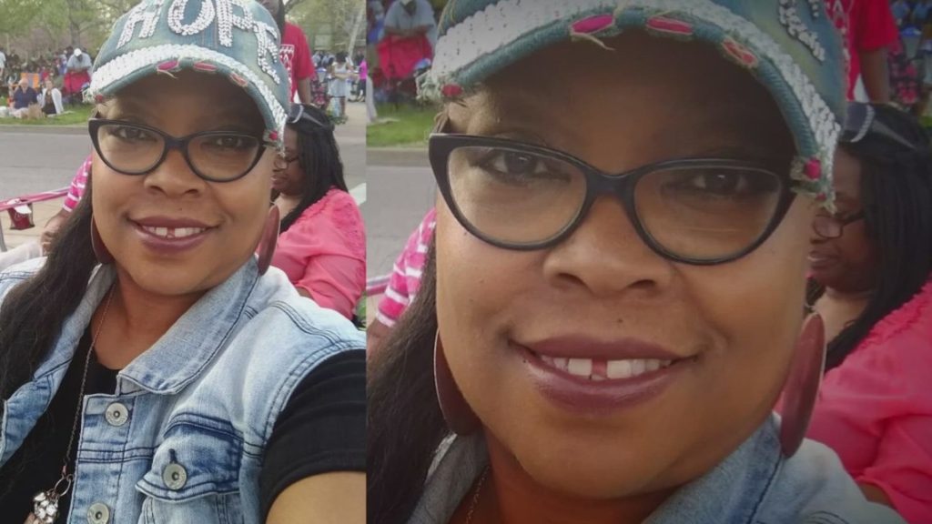 She and her husband were going downstairs for safety from the tornado; she didn't make it