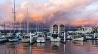sailing boats at dusk at Launceston Tasmania, Australia