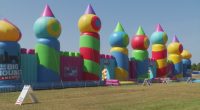 The story of this bounce house is not inflated