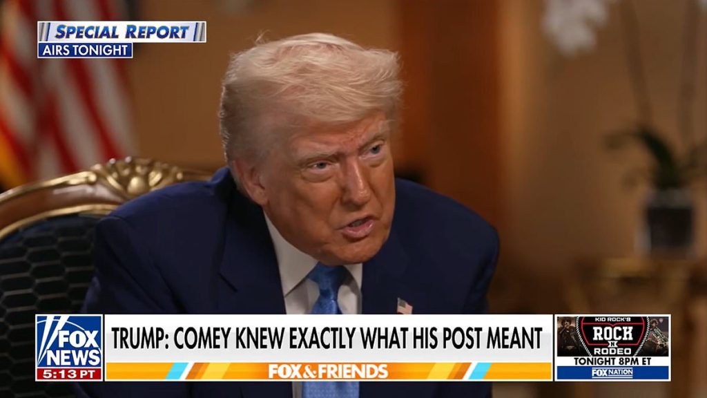 Trump's fiery six-word response to 'child' James Comey's post calling for his 'assassination'